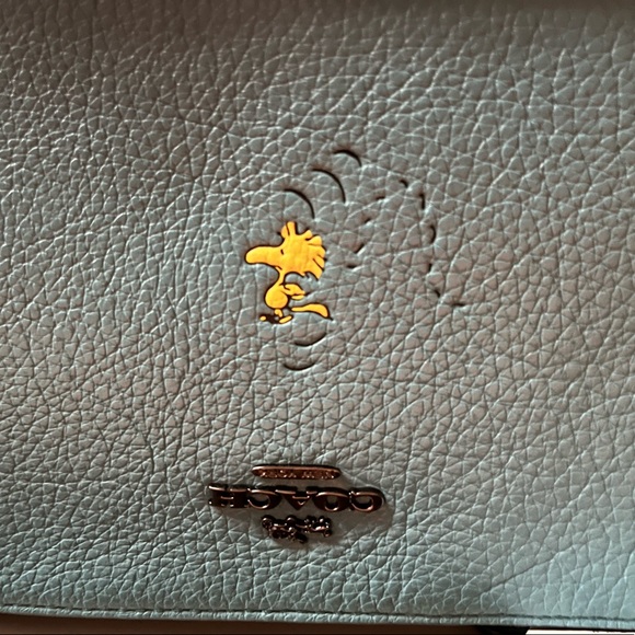 COPY - NWT in Box! Coach Snoopy collection large zip wristlet - Ocean blue- - Picture 4 of 6